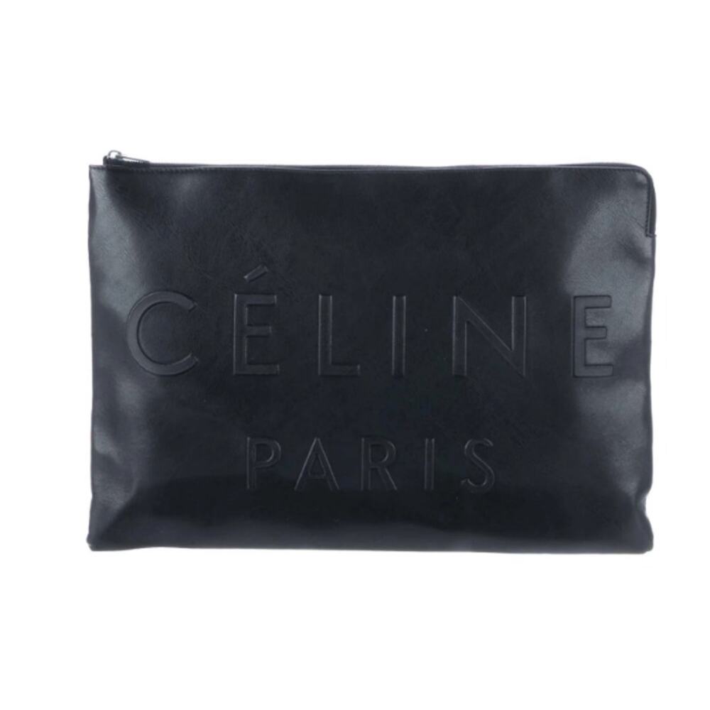 100% Authentic Celine Made In Clutch - Black Bag Handbag
